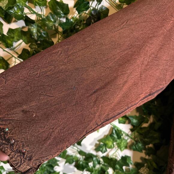 Brown 3/4 sleeve boho hippie fairy core top - Picture 5 of 5